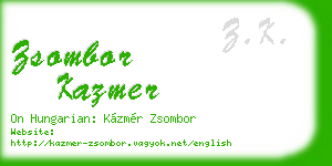 zsombor kazmer business card